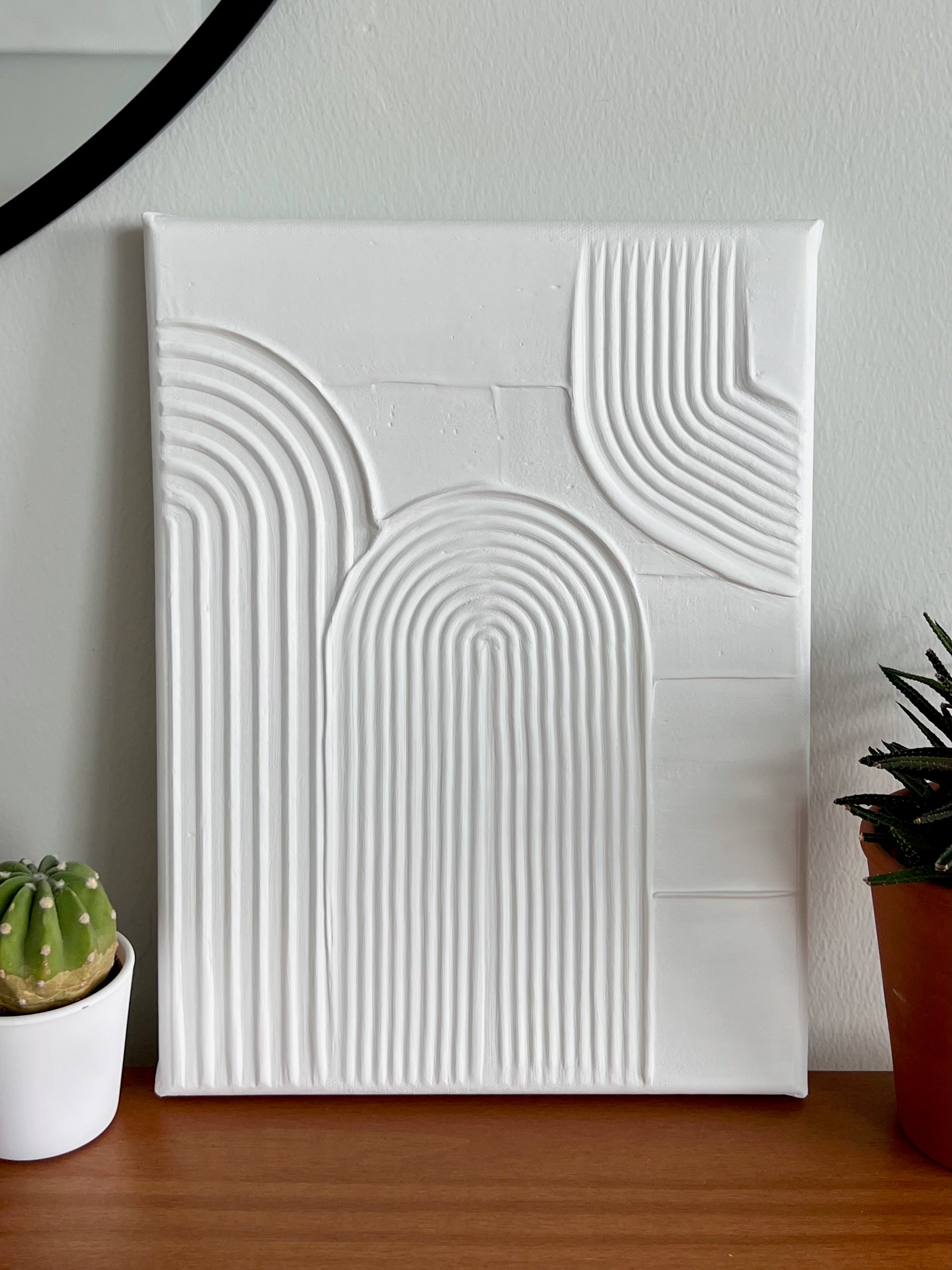 8x10" white textured artwork